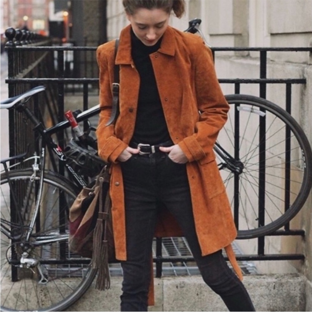 Trendy Suede Women's Coat - Picture 4 of 6